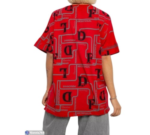 Футболка жіноча на літо (4 шт. р.сетка 4XL-5XL) червоний  "Masari"