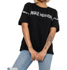 Футболка жіноча на літо (4 шт. р.сетка L-XL) чорний  "Masari"