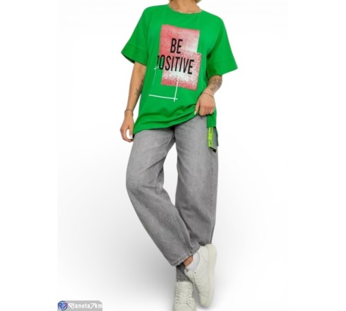 Футболка жіноча на літо (4 шт. р.сетка 4XL-5XL) зелений  "Masari"