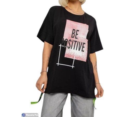 Футболка жіноча на літо (4 шт. р.сетка 4XL-5XL) чорний  "Masari"