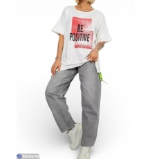 Футболка жіноча на літо (4 шт. р.сетка 4XL-5XL) білий  "Masari"