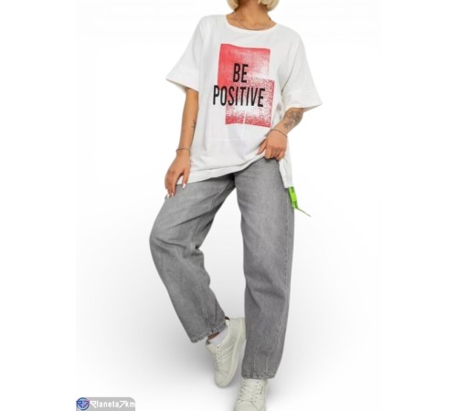 Футболка жіноча на літо (4 шт. р.сетка 4XL-5XL) білий  "Masari"