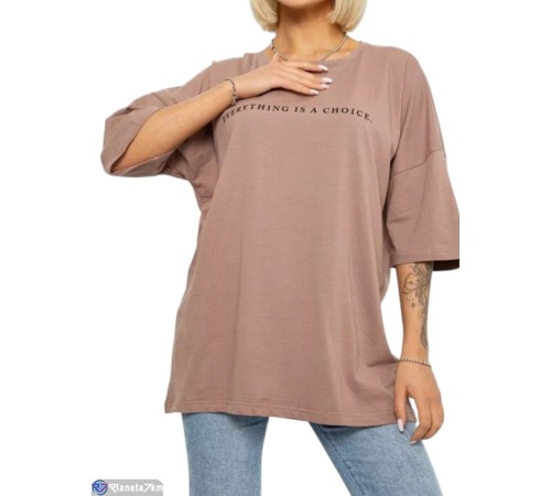 Футболка жіноча на літо (4 шт. р.сетка L-XL) коричневий  "Masari"