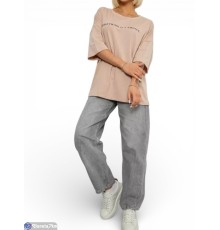 Футболка жіноча на літо (4 шт. р.сетка L-XL) бежевий  "Masari"