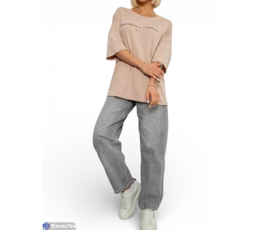 Футболка жіноча на літо (4 шт. р.сетка L-XL) бежевий  "Masari"