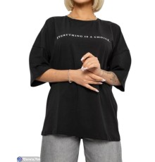 Футболка жіноча на літо (4 шт. р.сетка L-XL) чорний  "Masari"