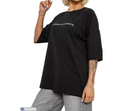 Футболка жіноча на літо (4 шт. р.сетка L-XL) чорний  "Masari"