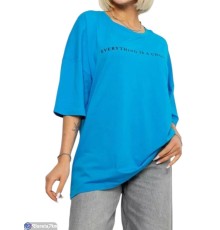 Футболка жіноча на літо (4 шт. р.сетка L-XL) блакитний  "Masari"