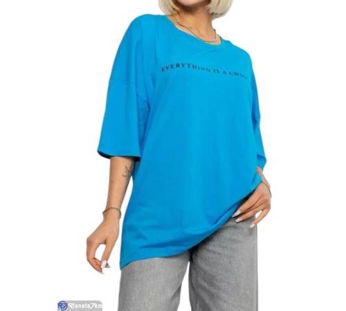 Футболка жіноча на літо (4 шт. р.сетка L-XL) блакитний  "Masari"