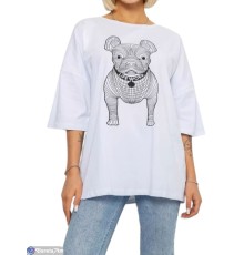 Футболка жіноча на літо (4 шт. р.сетка 4XL-5XL) білий  "Masari"