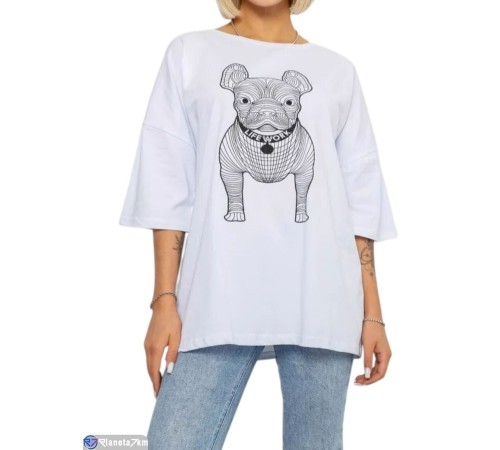 Футболка жіноча на літо (4 шт. р.сетка 4XL-5XL) білий  "Masari"