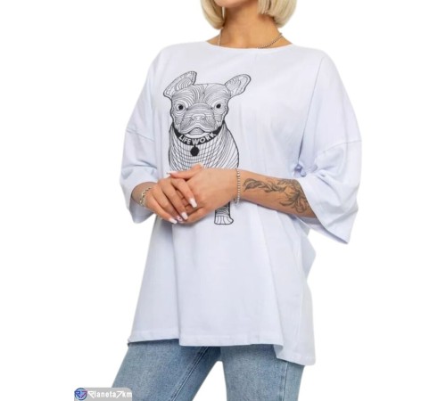 Футболка жіноча на літо (4 шт. р.сетка 4XL-5XL) білий  "Masari"