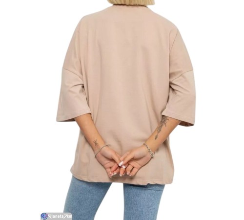 Футболка жіноча на літо (4 шт. р.сетка 4XL-5XL) бежевий  "Masari"