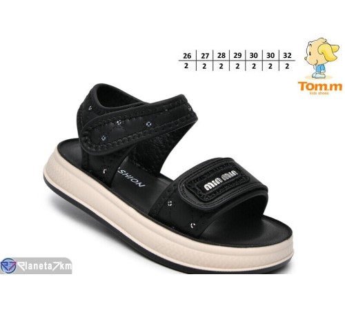 Дитячі босоніжки на літо (14 пар р.26-32) чорний  "TOMMY"