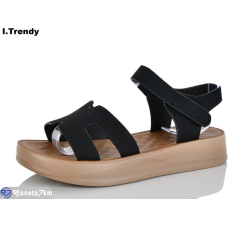 Босоніжки жіночі на літо (8 пар р.36-41) чорний  "Trendy"