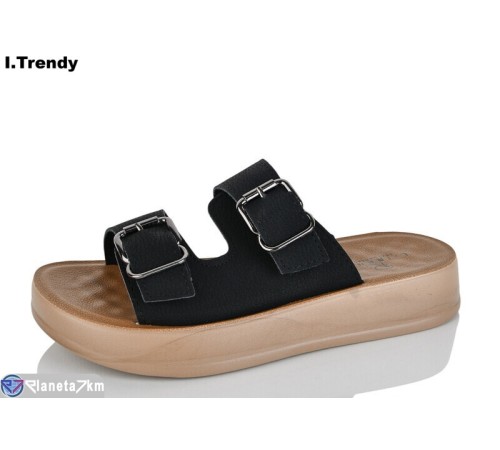 Шлепки жіночі на літо (8 пар р.36-41) чорний  "Trendy"