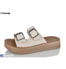 Шлепки жіночі на літо (8 пар р.36-41) бежевий  "Trendy"