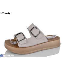 Шлепки жіночі на літо (8 пар р.36-41) бежевий  "Trendy"