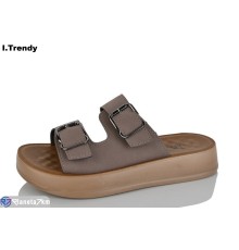 Шлепки жіночі на літо (8 пар р.36-41) коричневий  "Trendy"