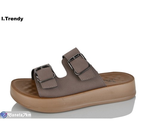 Шлепки жіночі на літо (8 пар р.36-41) коричневий  "Trendy"