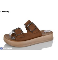 Шлепки жіночі на літо (8 пар р.36-41) коричневий  "Trendy"