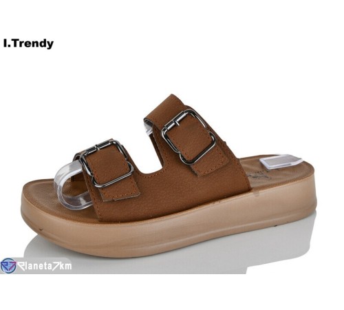 Шлепки жіночі на літо (8 пар р.36-41) коричневий  "Trendy"