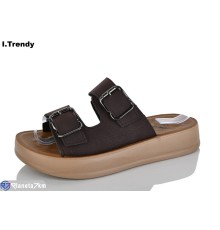 Шлепки жіночі на літо (8 пар р.36-41) коричневий  "Trendy"