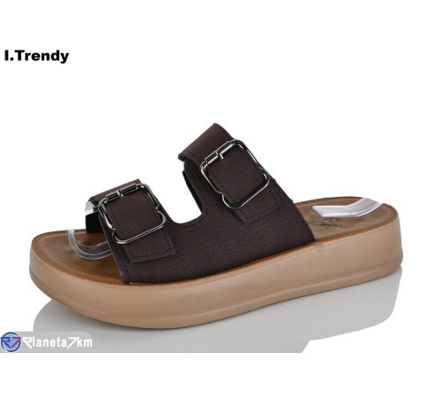 Шлепки жіночі на літо (8 пар р.36-41) коричневий  "Trendy"