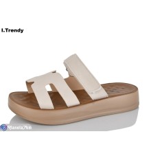 Шлепки жіночі на літо (8 пар р.36-41) бежевий  "Trendy"