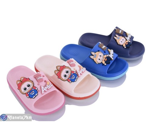 Шлепки дитячі на літо (12 пар р.24-29) мікс  "LUXORIS"