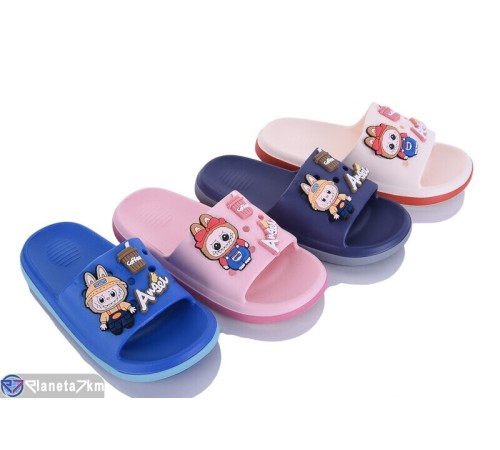 Шлепки дитячі на літо (12 пар р.30-35) мікс  "LUXORIS"