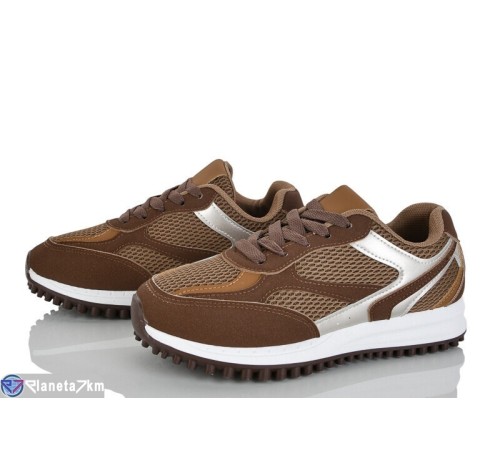 Кросівки жіночі на весну/осінь (8 пар р.36-41) коричневий  "LOREDANA"