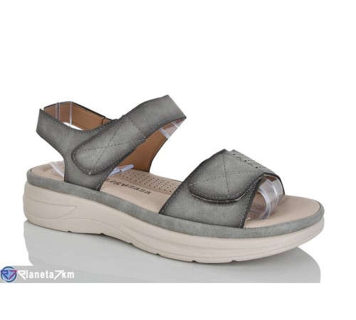 Босоніжки жіночі на літо (8 пар р.37-42) сірий  "ZORINA"