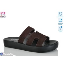 Шлепки жіночі на літо (8 пар р.37-41) коричневий  "Gukkcr"