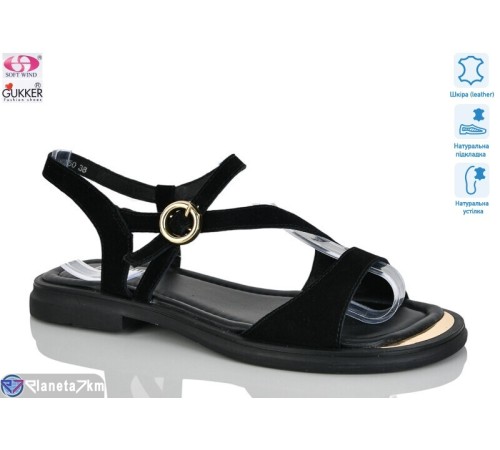 Босоніжки жіночі на літо (8 пар р.37-41) чорний  "Gukkcr"