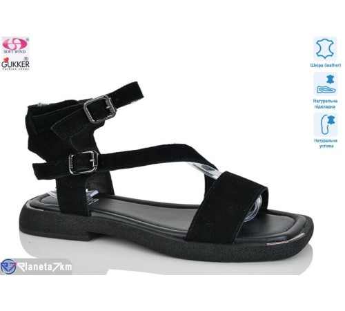 Босоніжки жіночі на літо (8 пар р.37-41) чорний  "Gukkcr"
