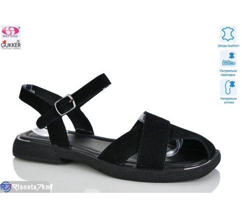 Босоніжки жіночі на літо (8 пар р.37-41) чорний  "Gukkcr"