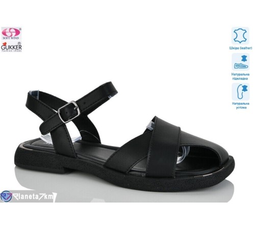 Босоніжки жіночі на літо (8 пар р.37-41) чорний  "Gukkcr"