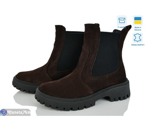 Черевики жіночі на весну/осінь (6 пар р.36-41) коричневий  "ERIKA"
