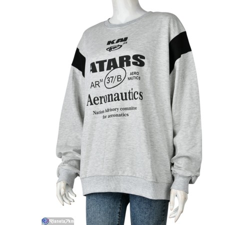 Батник жіночий на весну/осінь (5 шт. р.сетка One size) сірий  "Mirella"