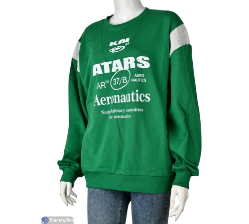 Батник жіночий на весну/осінь (5 шт. р.сетка One size) зелений  "Mirella"