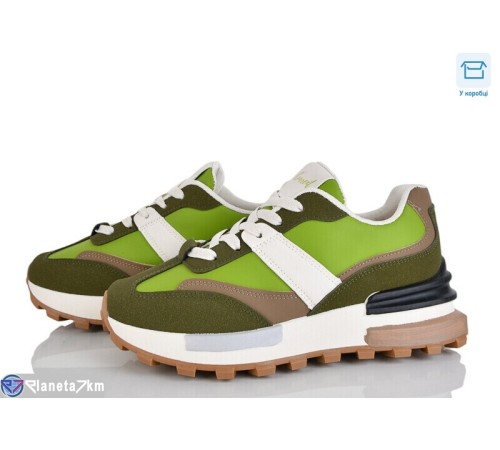 Кросівки жіночі на весну/осінь (8 пар р.37-41) зелений  "HoRIK"