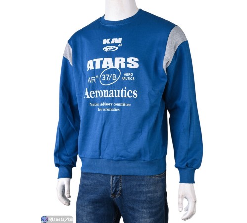 Батник чоловічий на весну/осінь (5 шт. р.сетка One size) синій  "Mirella"