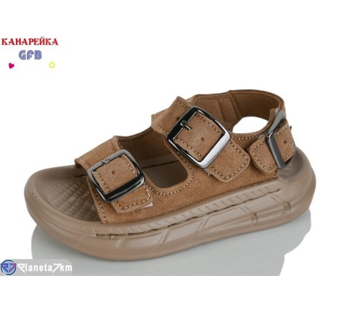 Сандалі дитячі на літо (10 пар р.21-25) коричневий  "GFB-Канарейка"