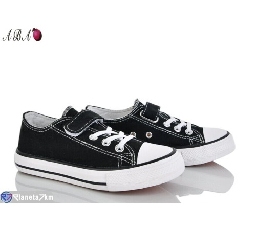 Дитячі кеди на весну/осінь (10 пар р.32-37) чорний  "Aba"
