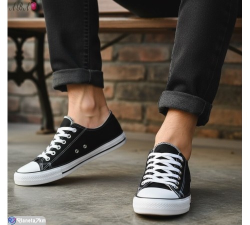 Кеди чоловічі на весну/осінь (10 пар р.40-45) чорний  "Aba"