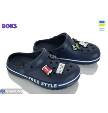 Кроки дитячі на літо (8 пар р.33-36) синій  "Roks"