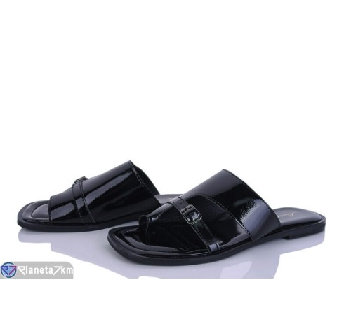 Шлепки жіночі на літо (8 пар р.36-41) чорний  "LOREDANA"