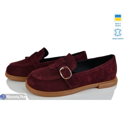 Туфлі жіночі на весну/осінь (8 пар р.36-41) бордовий  "ERIKA"