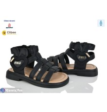 Дитячі босоніжки на літо (6 пар р.26-30) чорний  "BELIES-D"